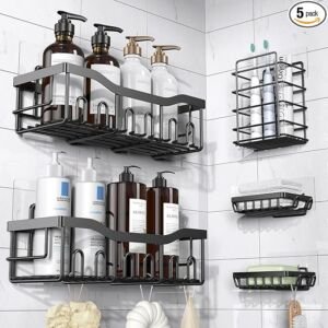 5-pack large-capacity shower organizers