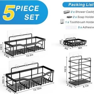 5-pack large-capacity shower organizers 2 03