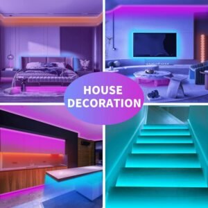 KSIPZE 100ft LED Strip Lights – RGB Color Changing Bluetooth Lights with Music Sync & App Control for Bedroom and Home Décor 2 barig2