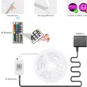 KSIPZE 100ft LED Strip Lights – RGB Color Changing Bluetooth Lights with Music Sync & App Control for Bedroom and Home Décor 3 baring 5