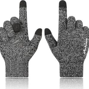 Achiou Winter Gloves for Men & Women Touchscreen Warm Knit Running Gloves