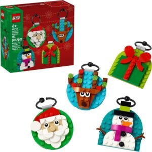 LEGO Christmas Ornament Set 40744, Holiday Building Toy for Kids Ages 6+