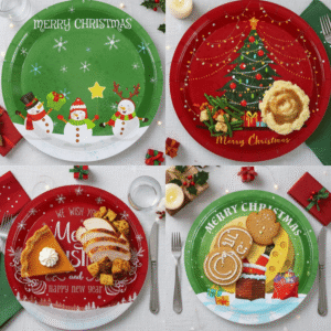 Christmas party plates