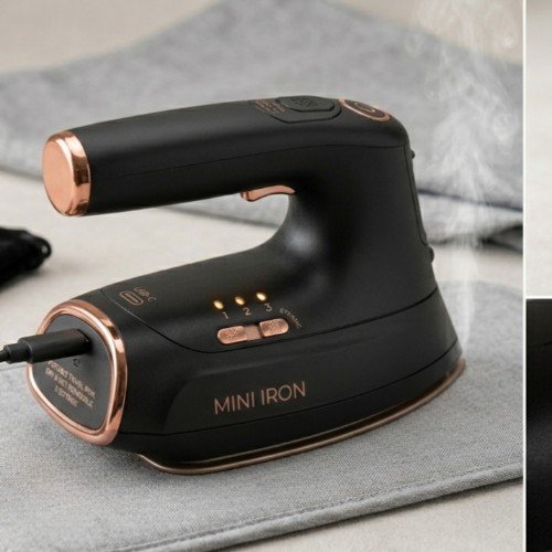Mini Iron for Clothes Portable Travel Iron USB Rechargeable Steam Iron Handheld Iron.