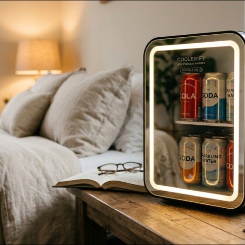 Mini Fridge, 6 Cans Small Refrigerator