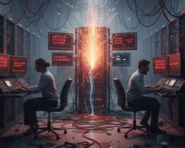 Amazon Web Services infrastructure, essential to cloud computing, impacted by AI bot issues.